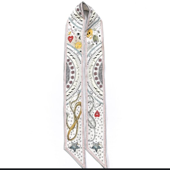 dior silk la roue de la fortune mitzah scarf - Picture 1 of 5